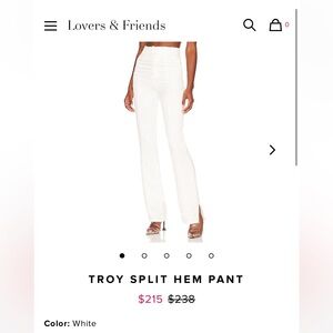 TROY SPLIT HEM PANT, Lovers and Friends, size XS